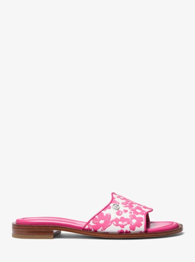 Sandale &agrave; enfiler Hannah orn&eacute;e de paillettes &agrave; imprim&eacute; floral in FRUIT DE DRAGON MULTI | Michael Kors