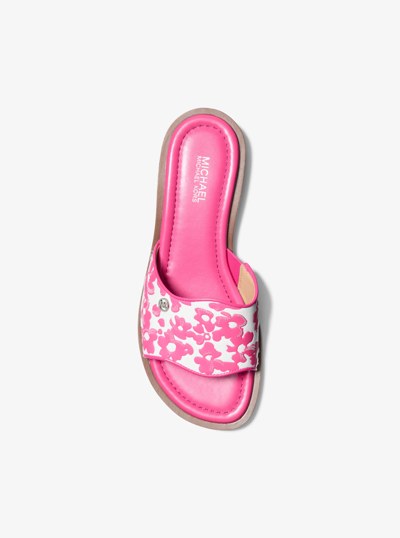Sandale &agrave; enfiler Hannah orn&eacute;e de paillettes &agrave; imprim&eacute; floral in FRUIT DE DRAGON MULTI | Michael Kors