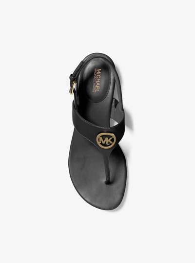 Hannah T-Strap Sandal in BLACK | Michael Kors