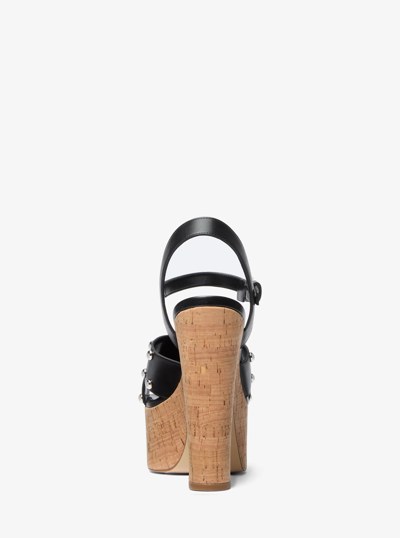 Selah Studded Platform Sandal in BLACK | Michael Kors