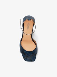 Amali Snake Embossed Sandal