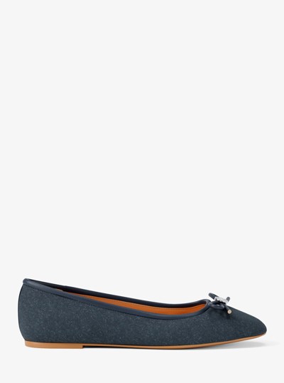 Savannah Denim Ballet Flat in DK VT BLUWSH | Michael Kors