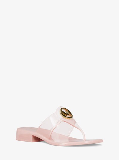 Hannah Jelly T-Strap Sandal in POWDER BLUSH | Michael Kors
