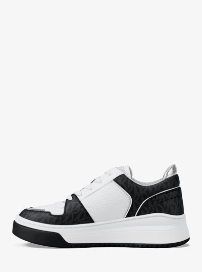 Lexi Mixed-Media Sneaker in BLACK | Michael Kors