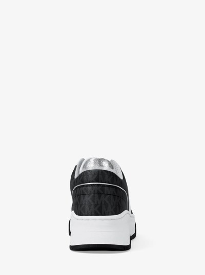 Lexi Mixed-Media Sneaker in BLACK | Michael Kors