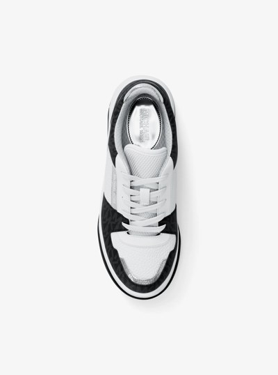 Lexi Mixed-Media Sneaker in BLACK | Michael Kors