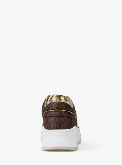 Lexi Mixed-Media Sneaker in BROWN | Michael Kors