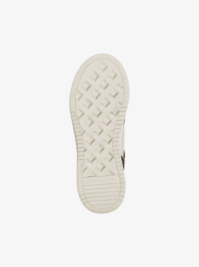 Lexi Mixed-Media Sneaker in BROWN | Michael Kors