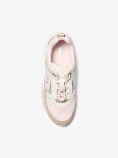 Jett Mixed-Media Trainer in POWDER BLUSH | Michael Kors