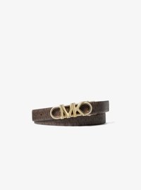 Reversible Empire Leather and Signature Logo Belt