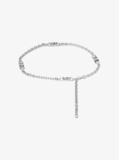 Empire Logo Chain Belt in SILVER | Michael Kors