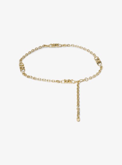 Empire Logo Chain Belt in GOLD | Michael Kors