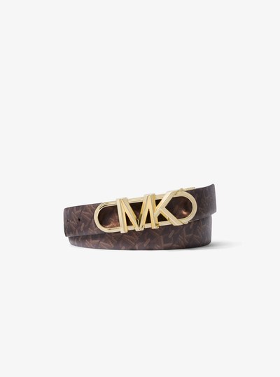 Reversible Empire Signature and Smooth Belt in BROWN MULTI | Michael Kors