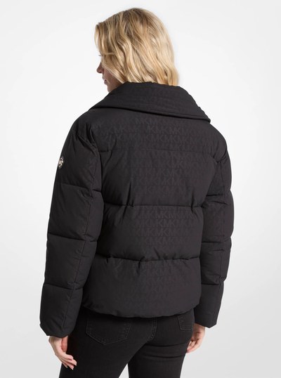 Signature Logo Quilted Puffer Jacket in BLACK | Michael Kors