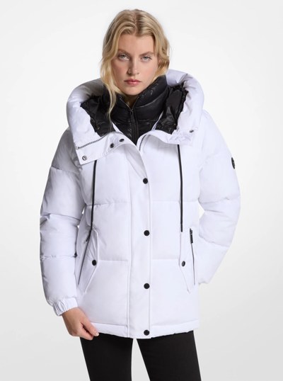 Quilted Hooded Puffer Jacket in WHITE | Michael Kors