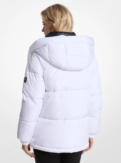 Quilted Hooded Puffer Jacket in WHITE | Michael Kors