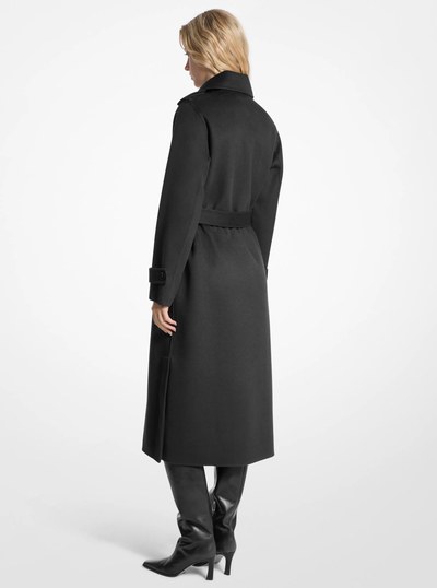 Wool Blend Belted Coat in BLACK | Michael Kors