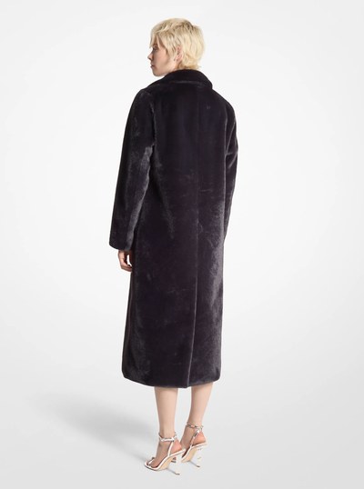 Oversized Faux Fur Double-Breasted Coat