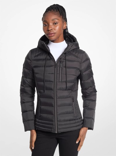 Veste matelass&eacute;e &agrave; capuchon in NOIR | Michael Kors