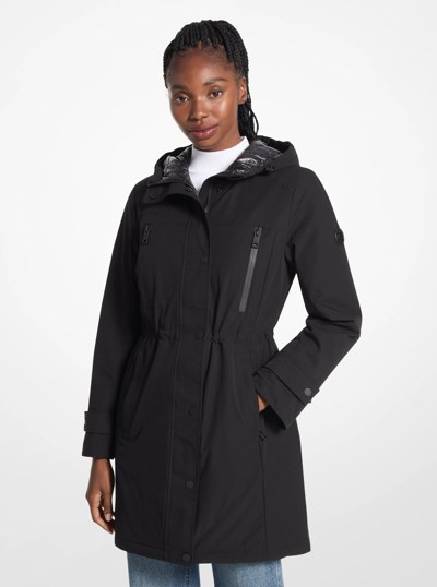 Woven Hooded Anorak in BLACK | Michael Kors