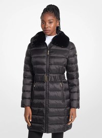 Packable Quilted Nylon Puffer Coat