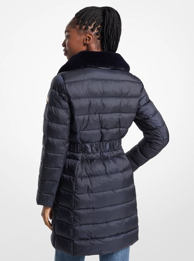 Packable Quilted Nylon Puffer Coat in ADMIRAL | Michael Kors