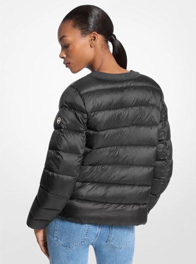 Packable Quilted Nylon Puffer Jacket in BLACK | Michael Kors