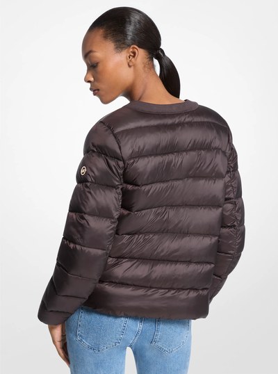 Packable Quilted Nylon Puffer Jacket in CHOCOLATE | Michael Kors