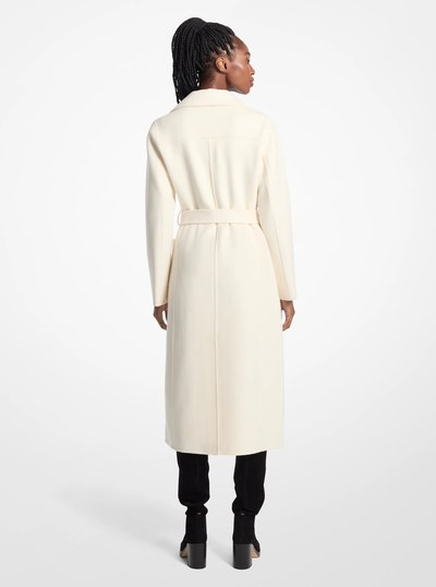 Wool Blend Trench Coat in BONE | Michael Kors