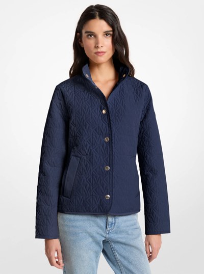 Quilted Logo Jacket in MIDNIGHTBLUE | Michael Kors