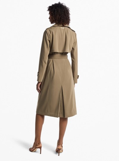 Woven Trench Coat in SAFARI GREEN | Michael Kors