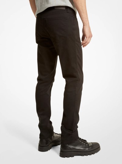 Parker Slim-Fit Stretch-Twill Pants in BLACK | Michael Kors