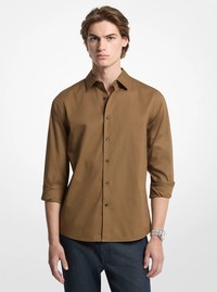 Classic-Fit Cotton Blend Dobby Shirt