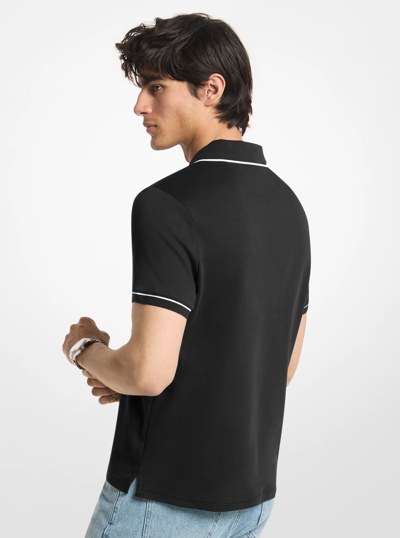 Cotton Polo Shirt in BLACK | Michael Kors