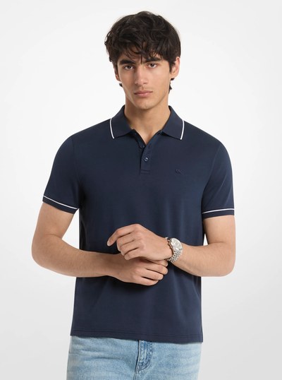 Cotton Polo Shirt in MIDNIGHT | Michael Kors