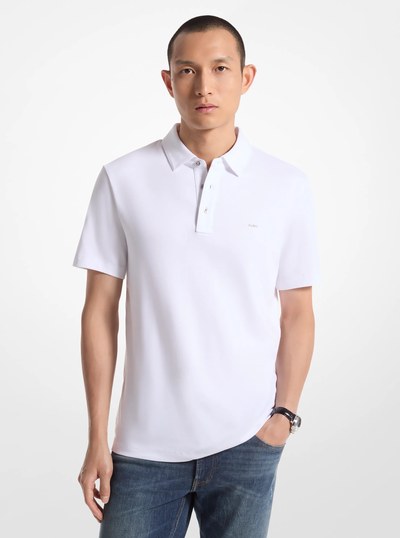 Cotton Polo Shirt in WHITE | Michael Kors