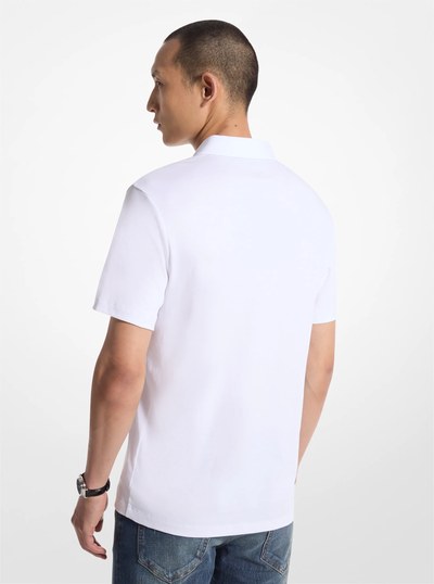 Cotton Polo Shirt in WHITE | Michael Kors