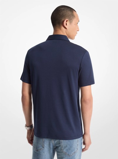 Cotton Polo Shirt in MIDNIGHT | Michael Kors