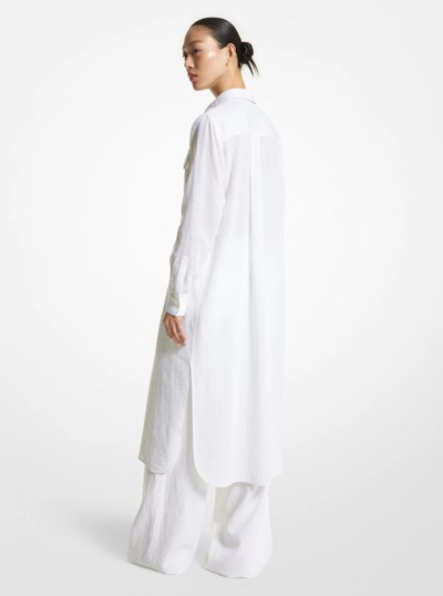 Linen Shirtdress in OPTIC WHITE | Michael Kors