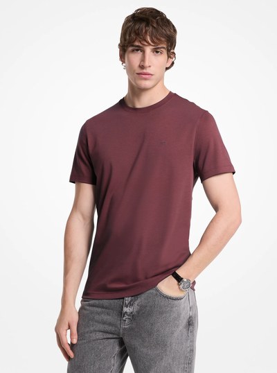Cotton T-Shirt in OXBLOOD | Michael Kors