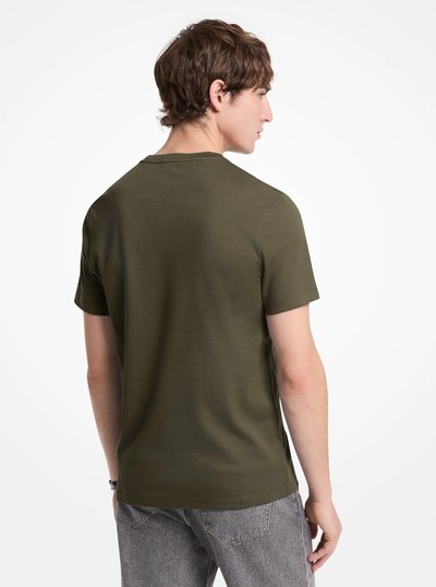 Cotton T-Shirt in IVY | Michael Kors