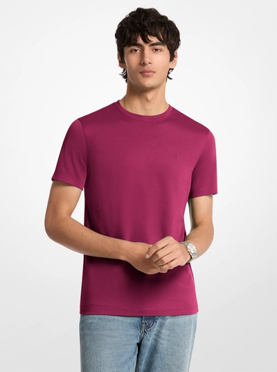 Cotton T-Shirt in WINEBERRY | Michael Kors