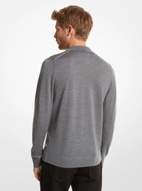 Chandail polo en laine m&eacute;rinos
