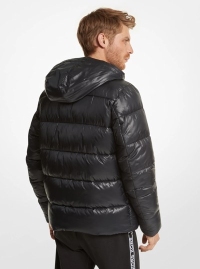 Logo Tape Recycled Polyester Puffer Jacket