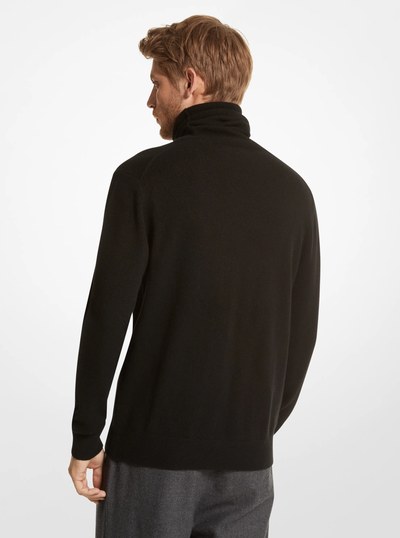 Cashmere Turtleneck Sweater in BLACK | Michael Kors