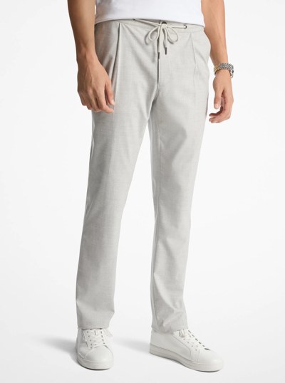 Woven Drawstring Trousers in PEARL GREY | Michael Kors
