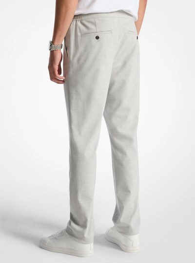 Woven Drawstring Trousers in PEARL GREY | Michael Kors
