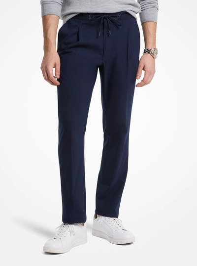 Woven Drawstring Trousers in MIDNIGHT | Michael Kors