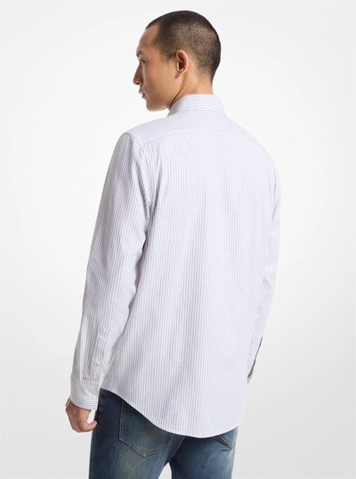 Oxford Stripe Stretch Cotton Shirt