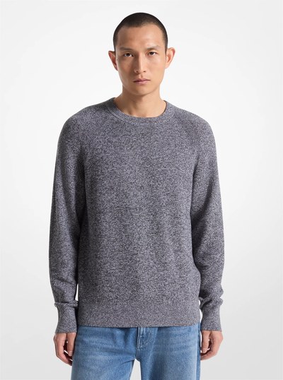 Cotton Crewneck Sweater in CHARCOAL | Michael Kors